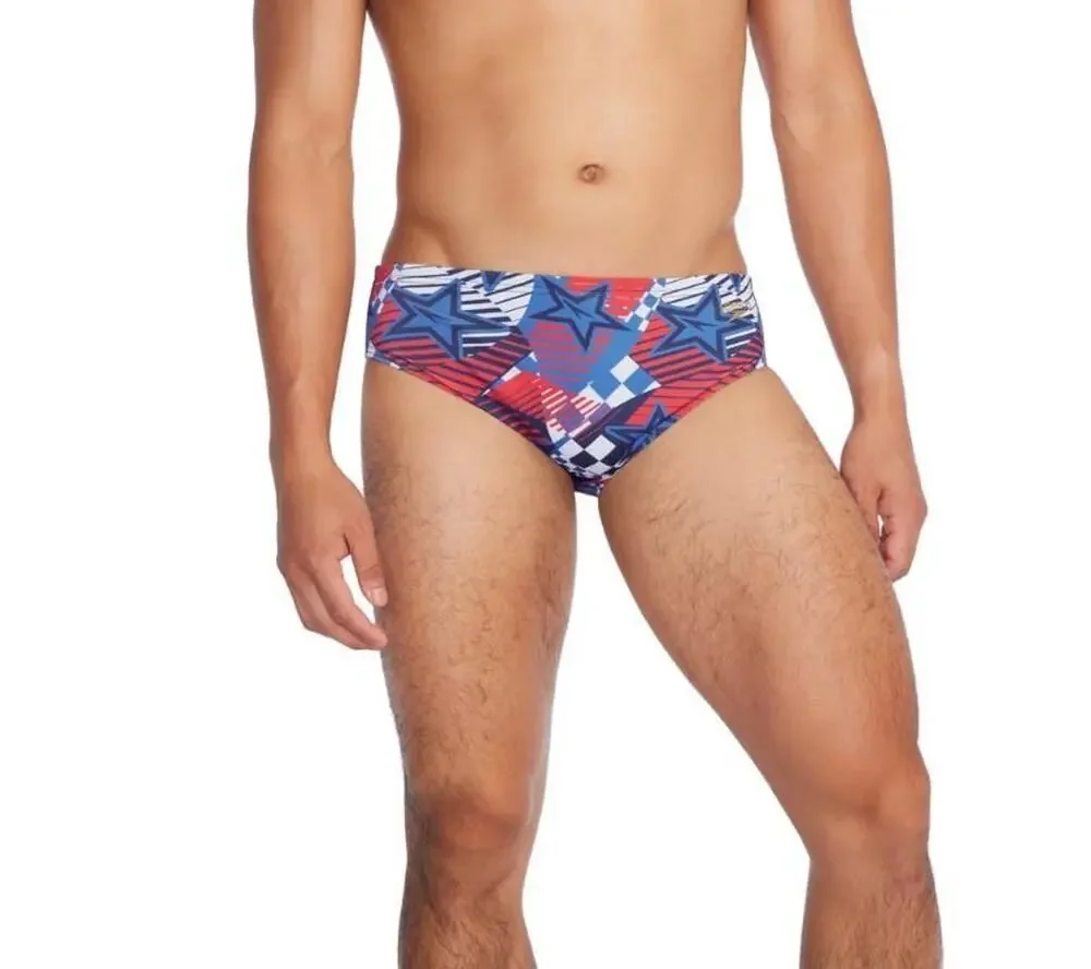 Speedo Men's Printed One Overdrive Swim Brief True Cobalt NWT SIZE 36/Large